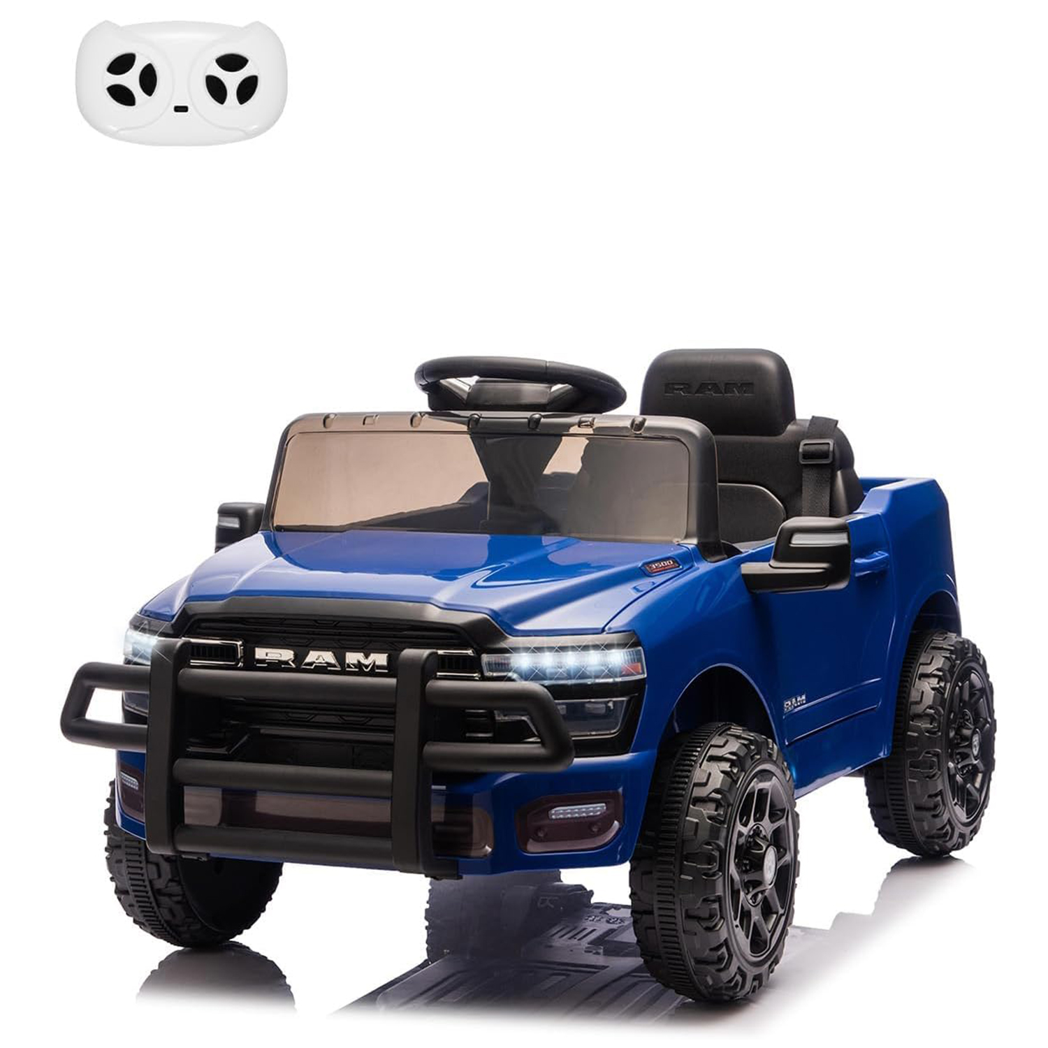 12V 電動乗用トラックカー リモコン付き、子供用電動ピックアップカーおもちゃ、スプリングサスペンション、LEDライト、音楽