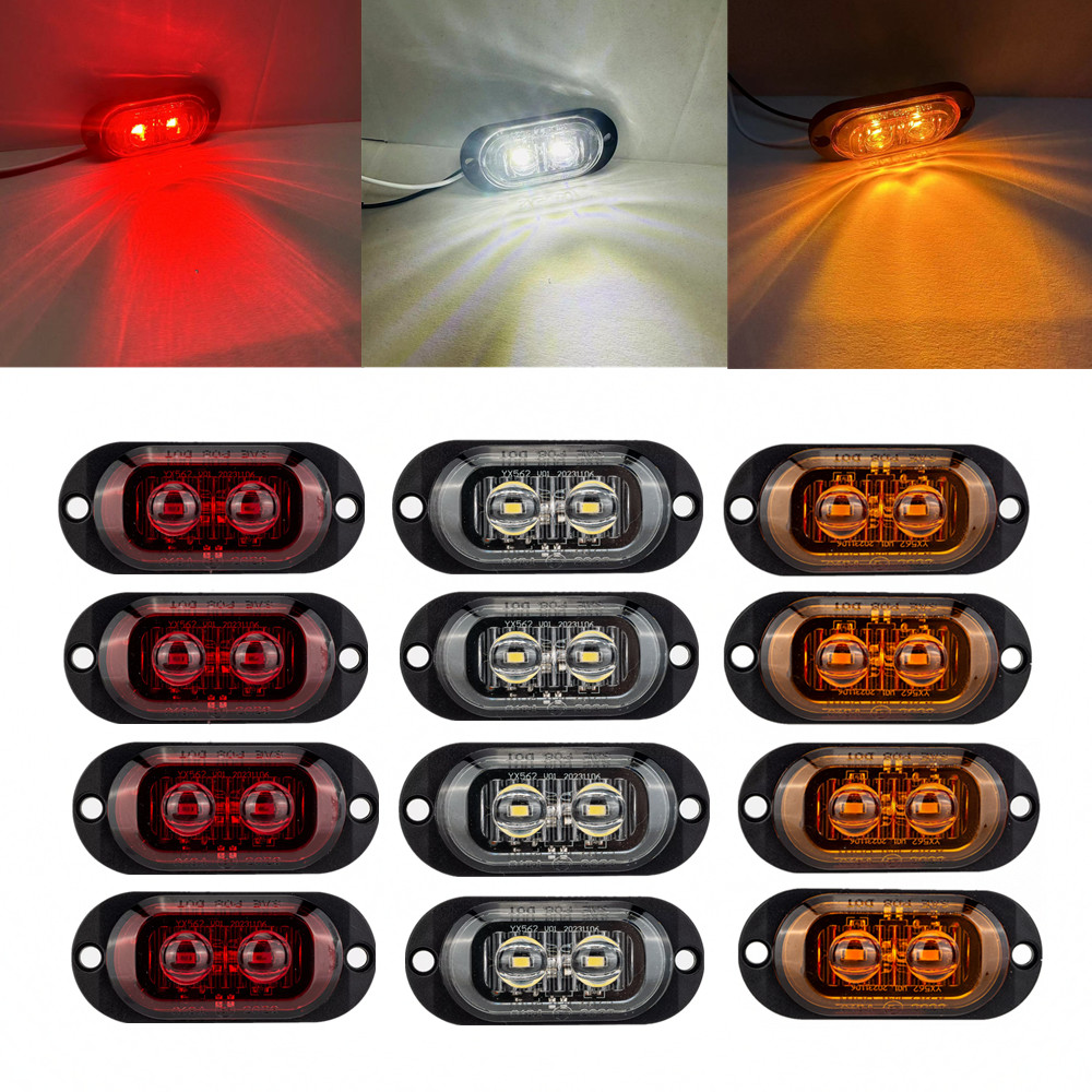 4 個トラックトレーラーフロントサイドマーカーライト LED 車インジケータライト警告灯トラックターンシグナルランプトラック外部ライト