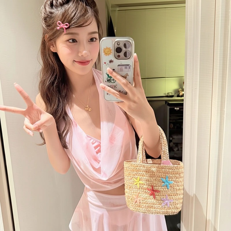 女性ホルターネックスプリットスカート水着シアーメッシュ妖精ホットガール純粋な欲望スリムフィット小さな胸のための温泉ビーチ水着