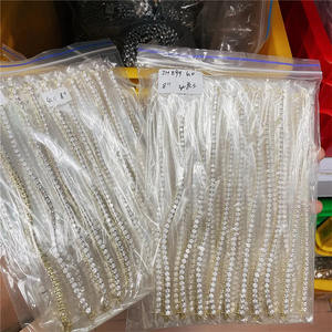 テニスブレスレット卸売、ラウンドホワイトジルコンブレスレット、2mm、3mm、4mm、5mm、6mm。