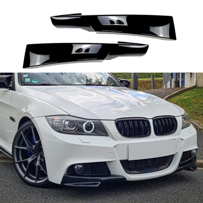 M-Tech スタイルフロントバンパーリップスポイラー BMW 3 シリーズ E90 320i 330i LCI 2009-2012 外装ボディキット修正アクセサリー