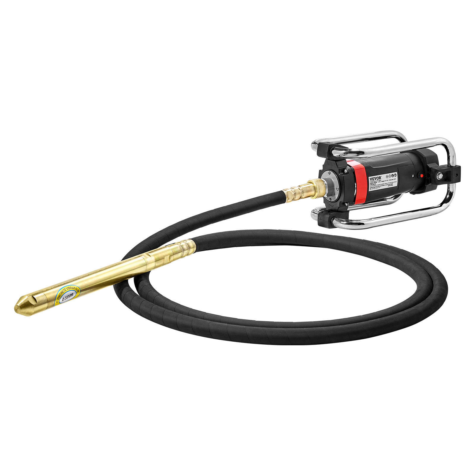SucceBuy 電動コンクリートバイブレーター 1300W 16000 VPM 2HP 銅モーターハンドヘルドポータブル鉛筆気泡とレベルを除去