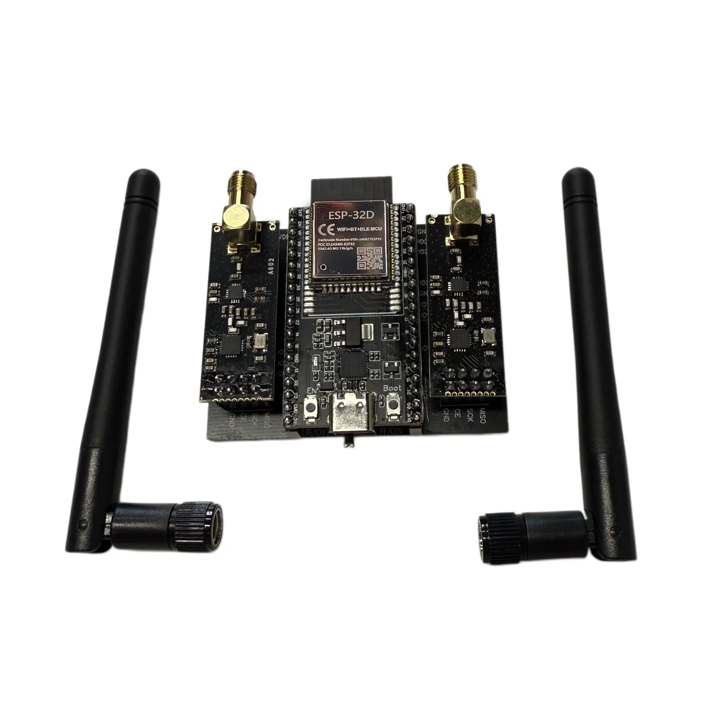 ESP32 DevKitC 開発ボード NRF24L01 PA LNA 2.4GHz ワイヤレス モジュール、Bluetooth 互換信号ブースター、IoT プロジェクト用