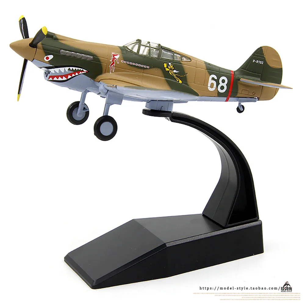 ダイキャスト AMER 中国 P-40C 戦闘機、米国フライング タイガー 2 飛行隊 68