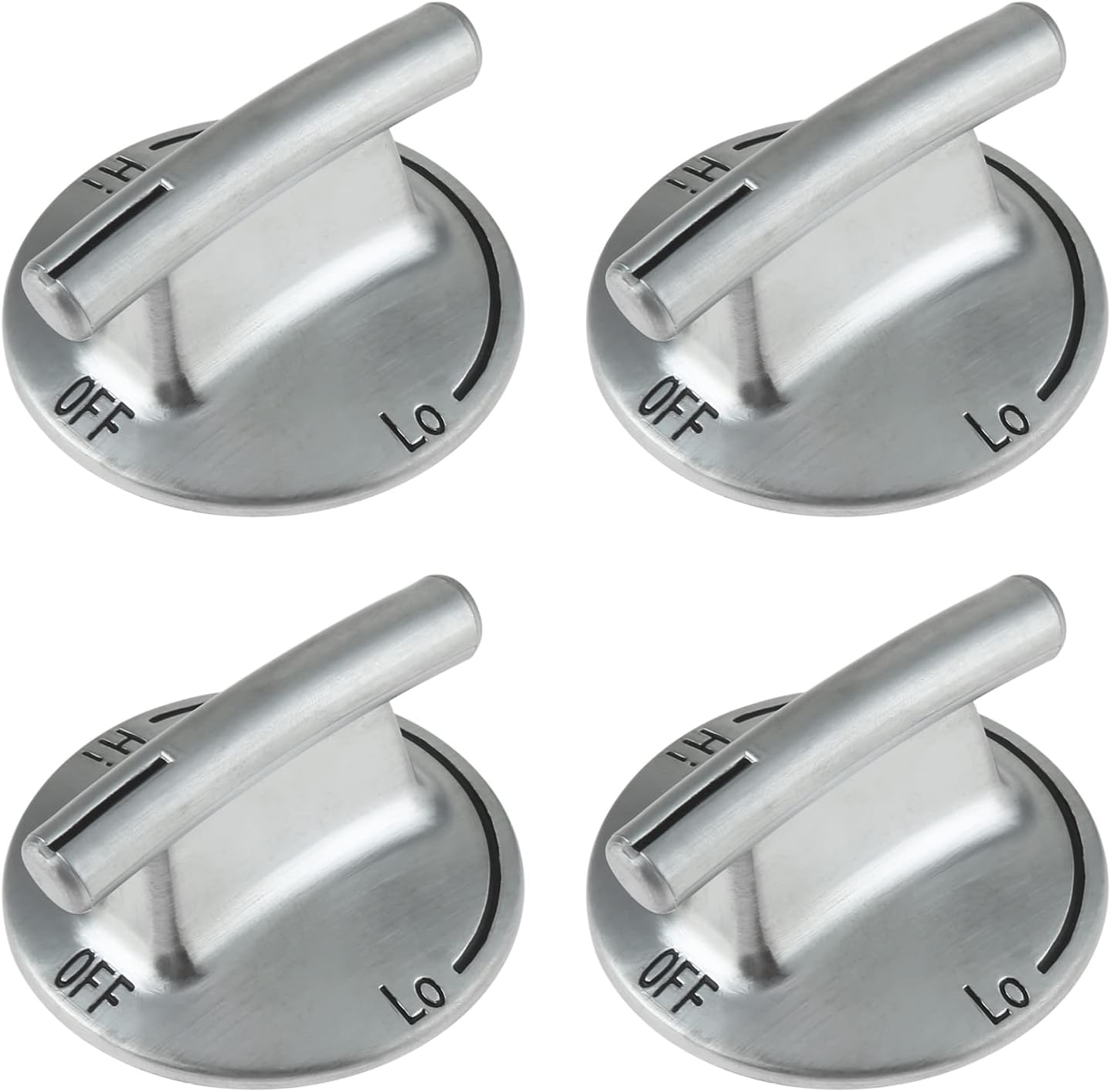 4 個 7733P410-60 クックトップバーナーノブクロームメッキプラスチックストーブノブ Maytag マジックシェフ JennAir KitchenAid 用