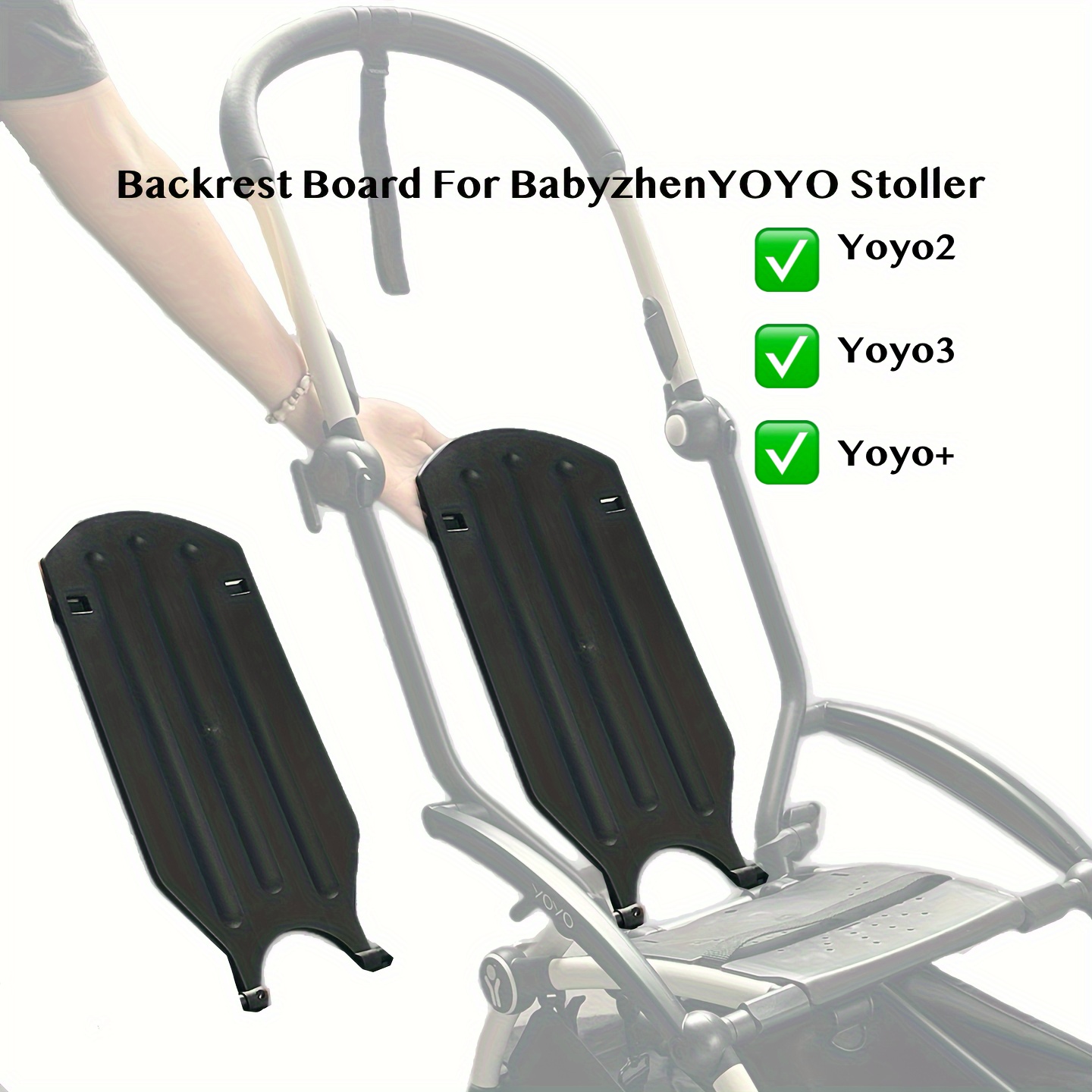 ヨーヨー ベビーカー アクセサリー バックレスト ボード、Babyzen Yoyo2/Yoyo /Yoya/Babythrone ベビーカーと互換性のある交換部品、