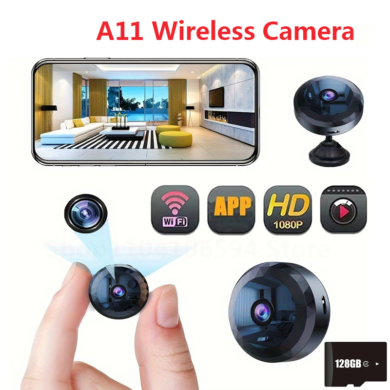 A11 HD カメラミニ 1080P ワイヤレス WiFi モニタリングビデオセキュリティカメラ充電式バッテリーモーション検出ビデオカメラ