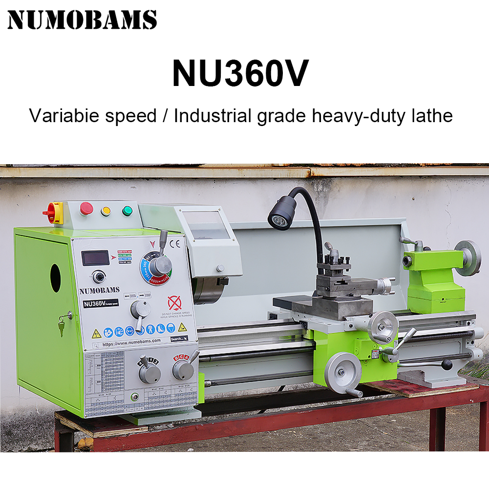 NUMOBAMS NU360V/NU360 1500W ACモーター MT3スピンドル 700mm 焼入れガイドウェイ ねじ切り金属旋盤