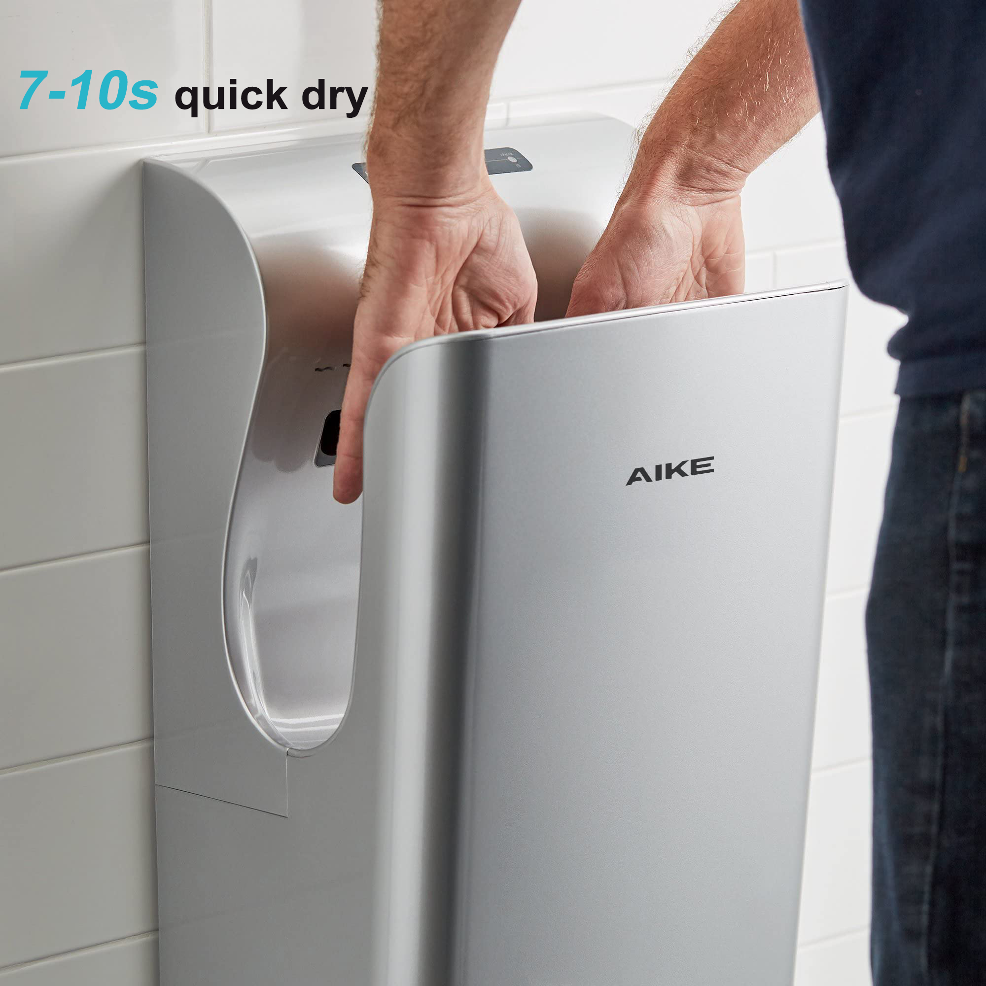 AIKE 7-10s 高速ハンドドライヤー HEPA フィルター付きエアジェットハンドドライヤー トイレ乾燥機 レストラン/オフィスビル用 AK2030S