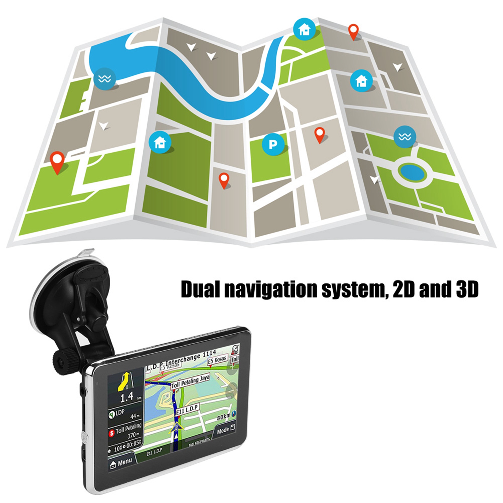 GPS ナビゲーション カー GPS ナビゲーション 5 インチ カーナビ GPS ナビゲーション DDR256M 8G MP3 FM ヨーロッパ地図 1