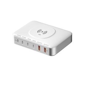 Samsung iPhone 14 & 15 ワイヤレス充電器 ユニバーサルテーブル 100W & 15W 6-in-1 スマートフォンアダプター ポータブル急速充電ステーション