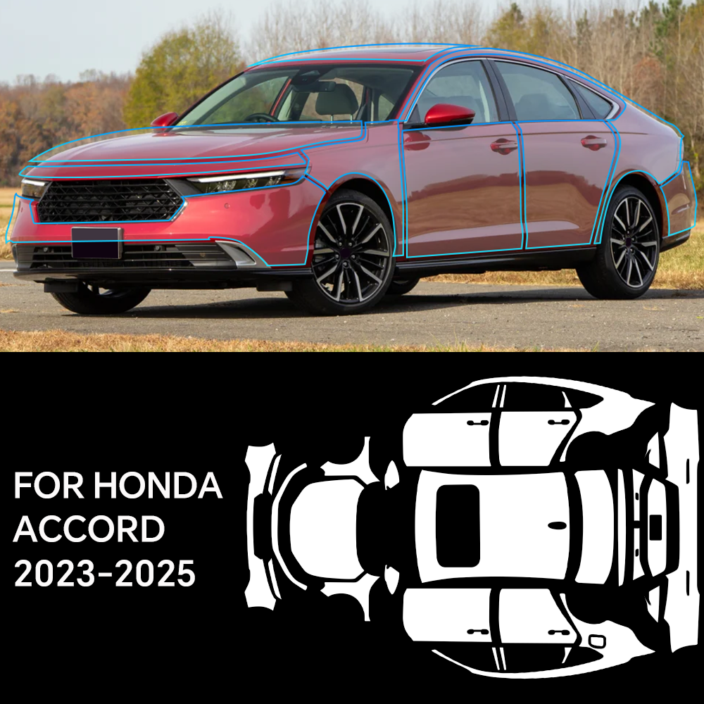 ホンダアコード 2023-2025 完全車両クリアブラジャー PPF ペイント保護フィルム 9Mil TPU 透明アンチスクラッチカーラップフィルム