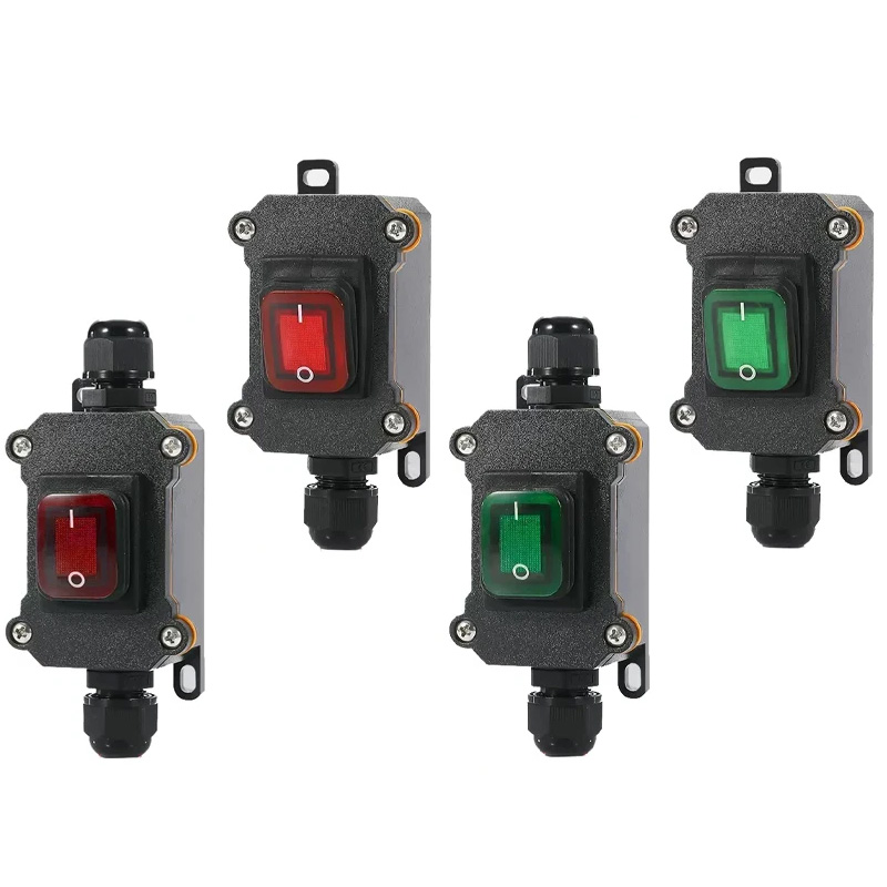 1/5/20 個 IP65 防水マリンロッカースイッチ LED 12 V/24 V/220 V 屋外ジャンクションボックスインライン電源コード電源スイッチ