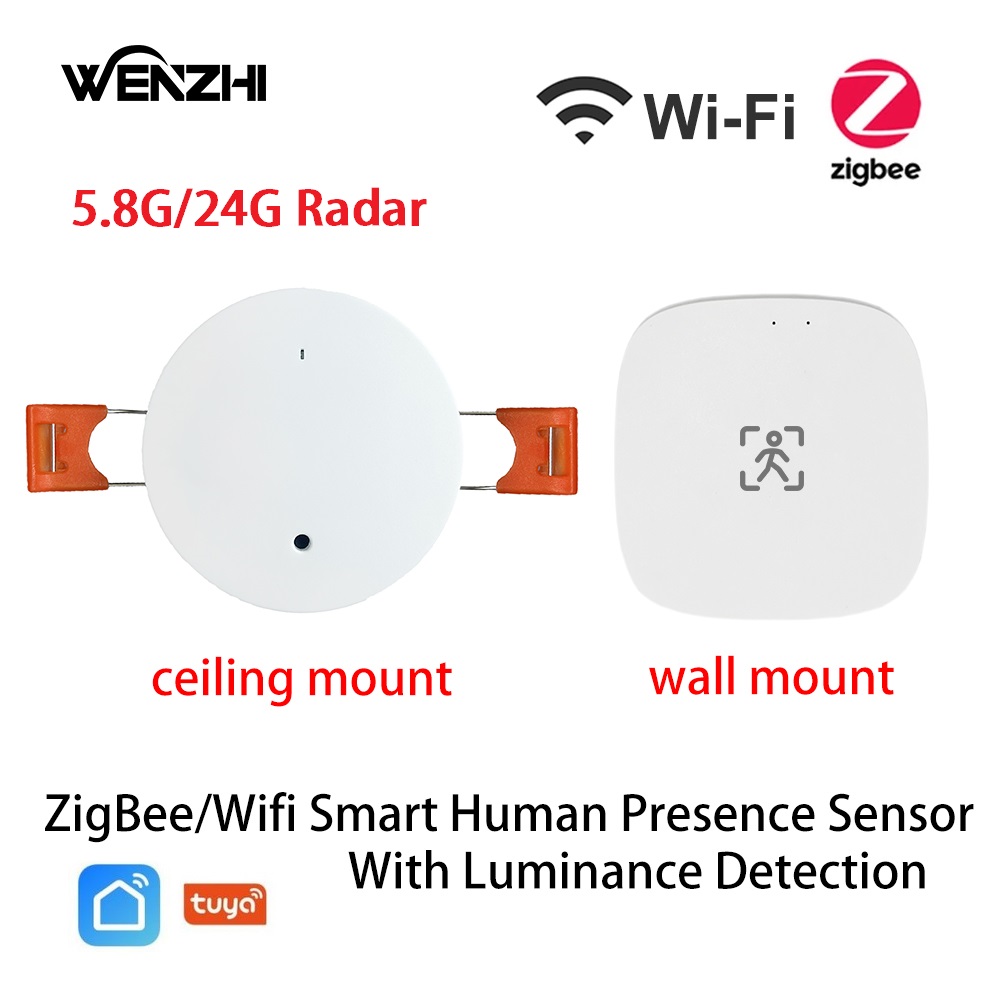 ZigBee Wifi MmWave 人間存在モーションセンサー輝度/距離検出 5/110/220V Tuya スマートライフホームオートメーション