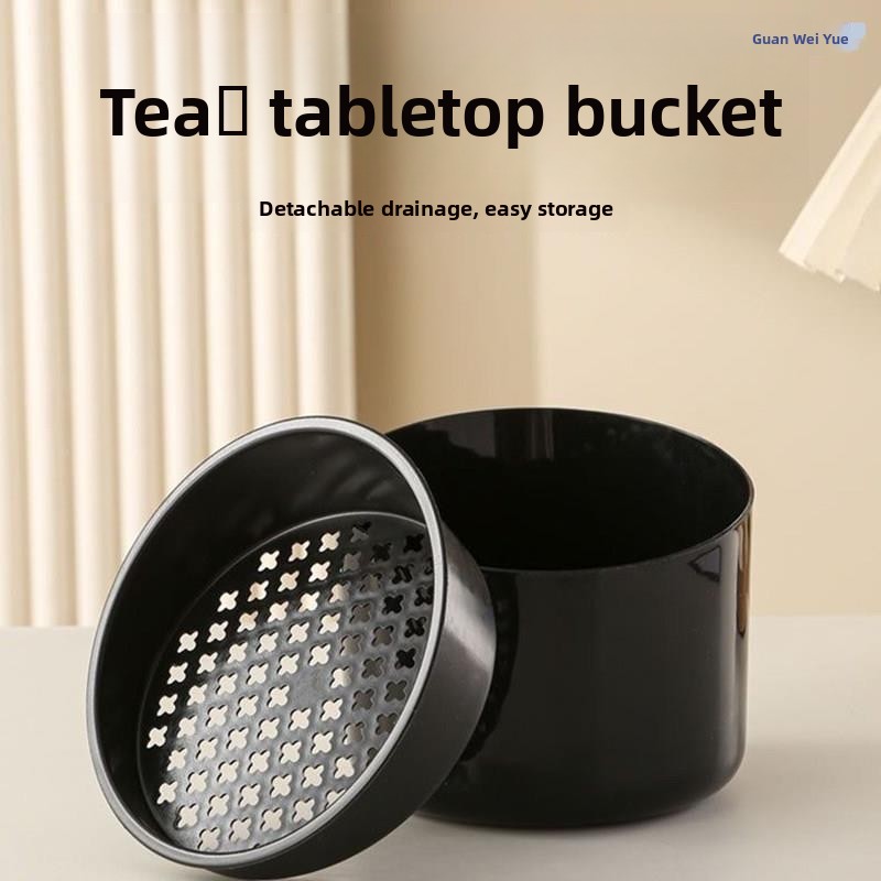 デスクトップ茶排水バケツ茶葉分離フィルターバケツティーテーブルアクセサリー茶こしシンクウーロン茶用
