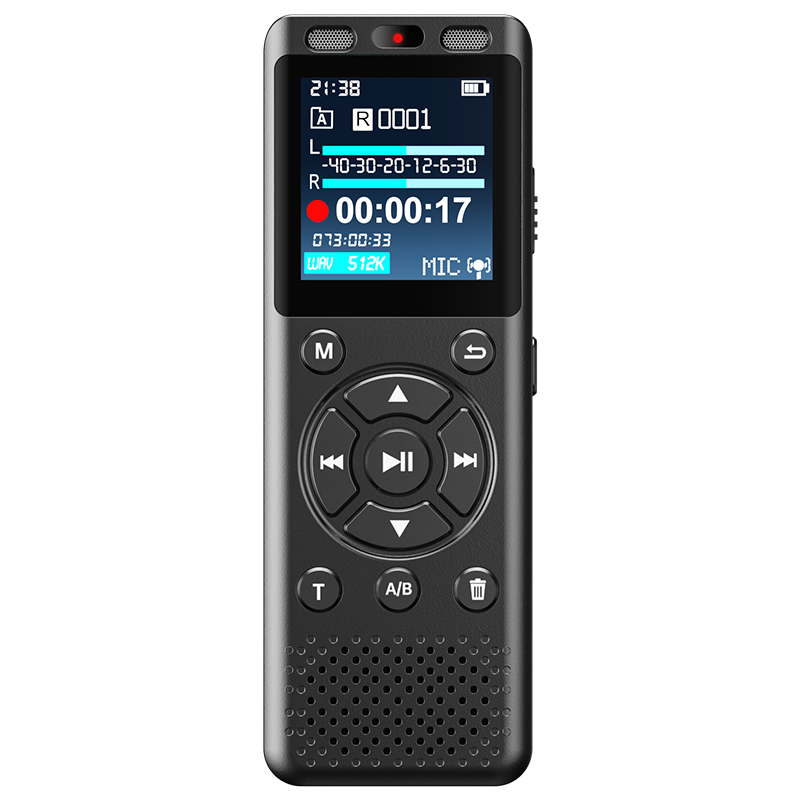 大型スクリーン搭載、Cタイプ充電式、長時間録音対応、ノイズリダクション機能搭載、外部TFカード対応