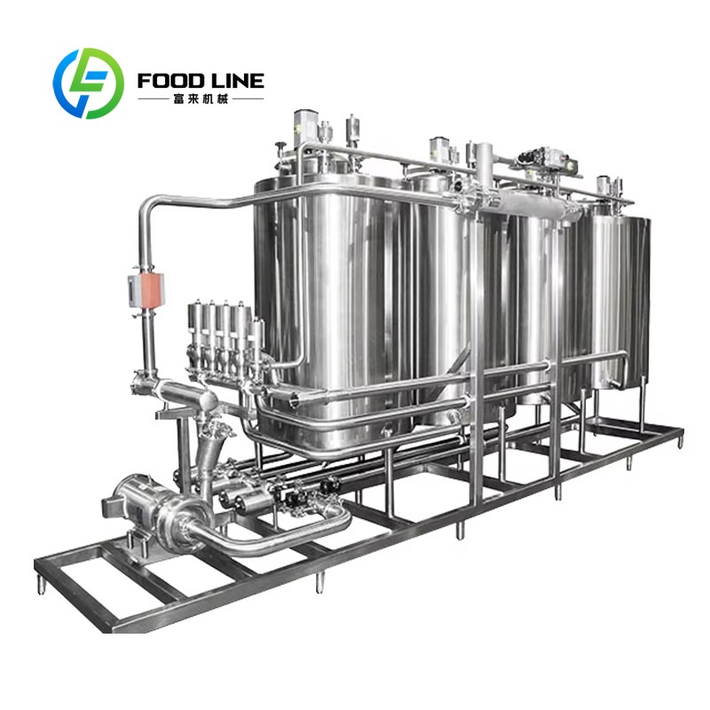 Customize SUS304 Stainless Automatic CIP Cleaning System Tank Washing Equipment For Beer Dairy Brewery Food Processing  Line