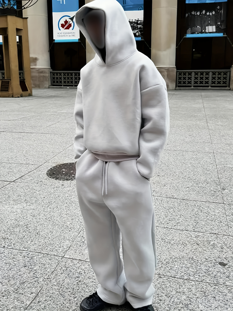 男性大きいサイズ特大ワイドレッグスウェットパンツルーズフィットズボンパンツ弾性ウエストカジュアルデート集会友人アメリカ