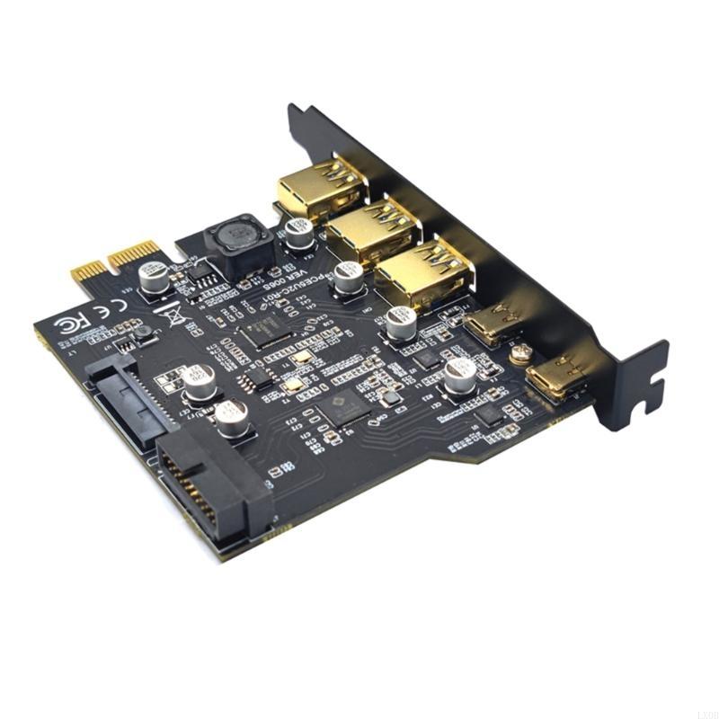 Type C USB 3.2 Gen1 PCIEカードハブ USB 3.0 PCI Expressボード PCI-E PCI E USB 3アダプターマルチプライヤー USB3 3.1コントローラー
