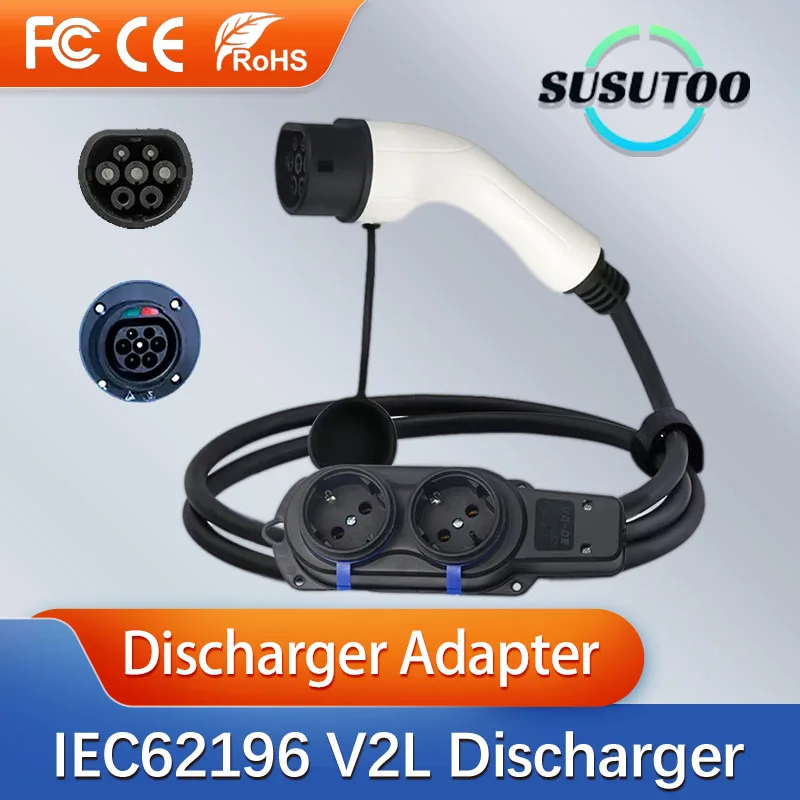 V2L IEC62196 タイプ 2 MG MG4 MG5 KIA ヒュンダイ IONIQ5 IONIQ6 EV 車の放電器 V2L 車両にロードするタイプ 2 標準