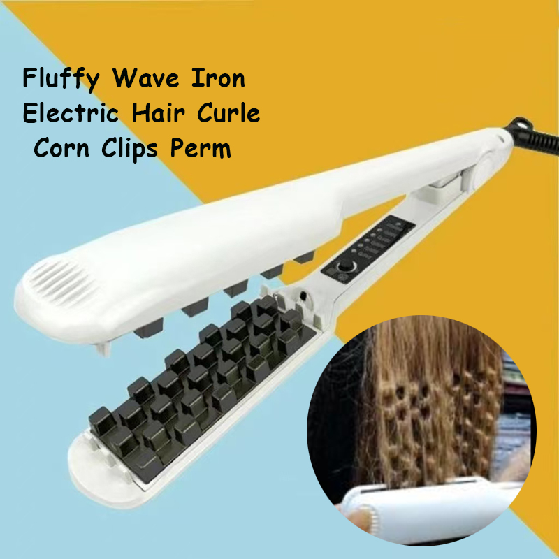 Hair Styling Board Fluffy Hairstyle Electric Corrugation Wave Crimpe Plate Clip Curler Iron Hair Curler Flat Iron Corn Curls Pla