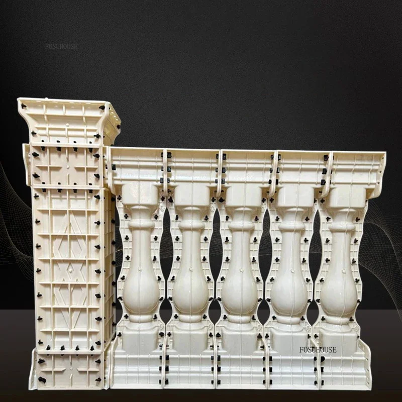 北欧ヴィラローマ手すり金型セメント現場打ちバルコニーガードレール庭の装飾プラスチックフェンス金型庭の建物 Y