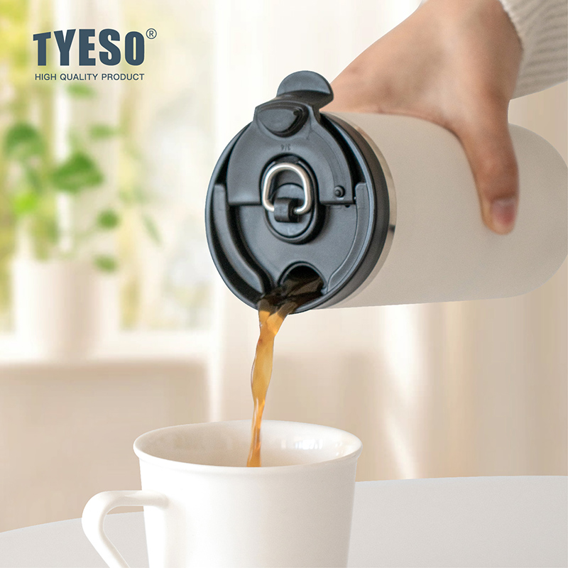 TYESO/SearchPean フレンチプレス コーヒーマグプレス タンブラー ボトルクーラー 真空断熱コーヒーカップ ステンレス鋼 BPAフリー アウトドア