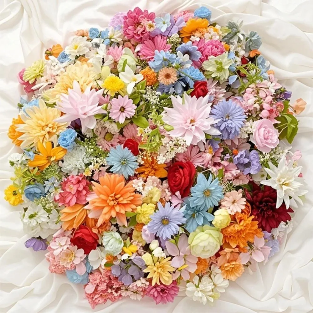 20/52 個ランダムミックス造花シルク造花ホームルームの装飾 DIY 2026 ギフトアクセサリー花嫁の結婚式の装飾