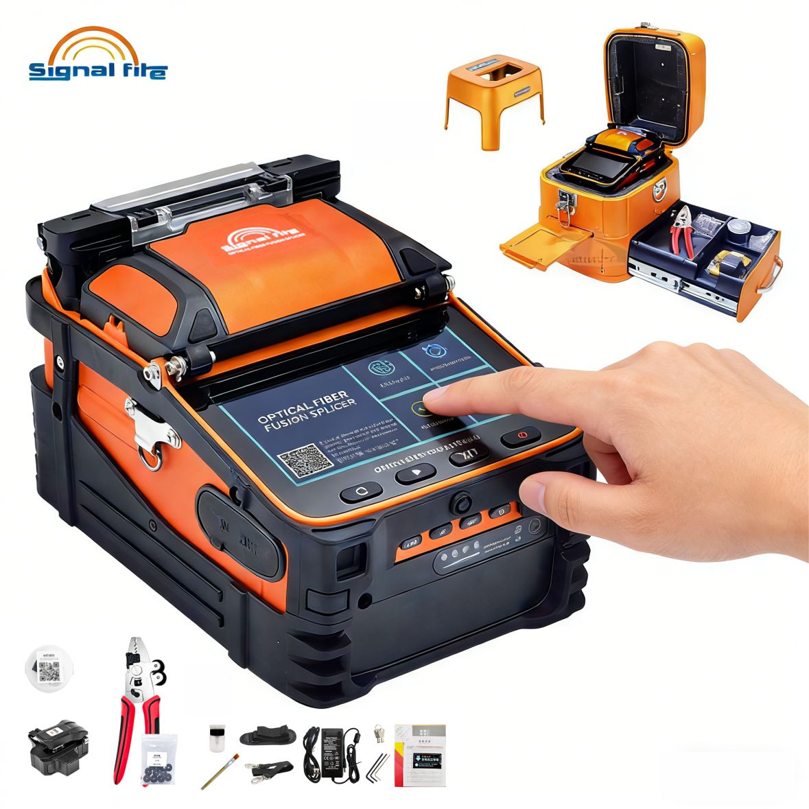 Signalfire AI-9 AI-6Ap 融着接続機 6 モーター 5S スプライシング機 VFL 光パワーメーターツールキット CE 送料無料