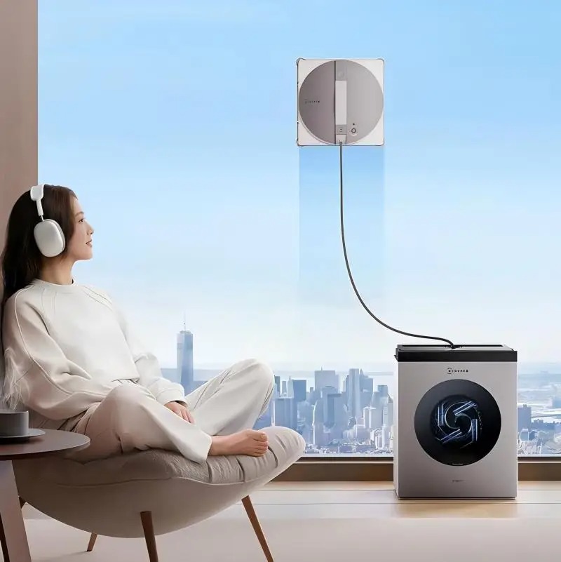 新しい Ecovacs W3 窓掃除ロボット ベースステーション 窓の宝物自動ガラス掃除アーティファクト