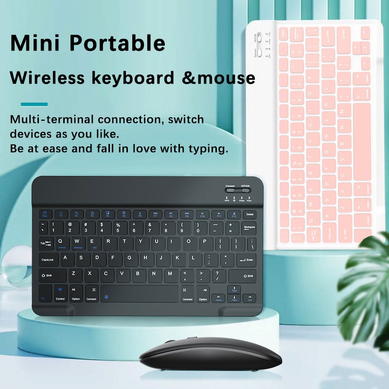 Bluetooth キーボードマウス iPad Mac Android 電話タブレットスリムオフィスミニワイヤレスキーボード Android IOS Windows ラップトップ