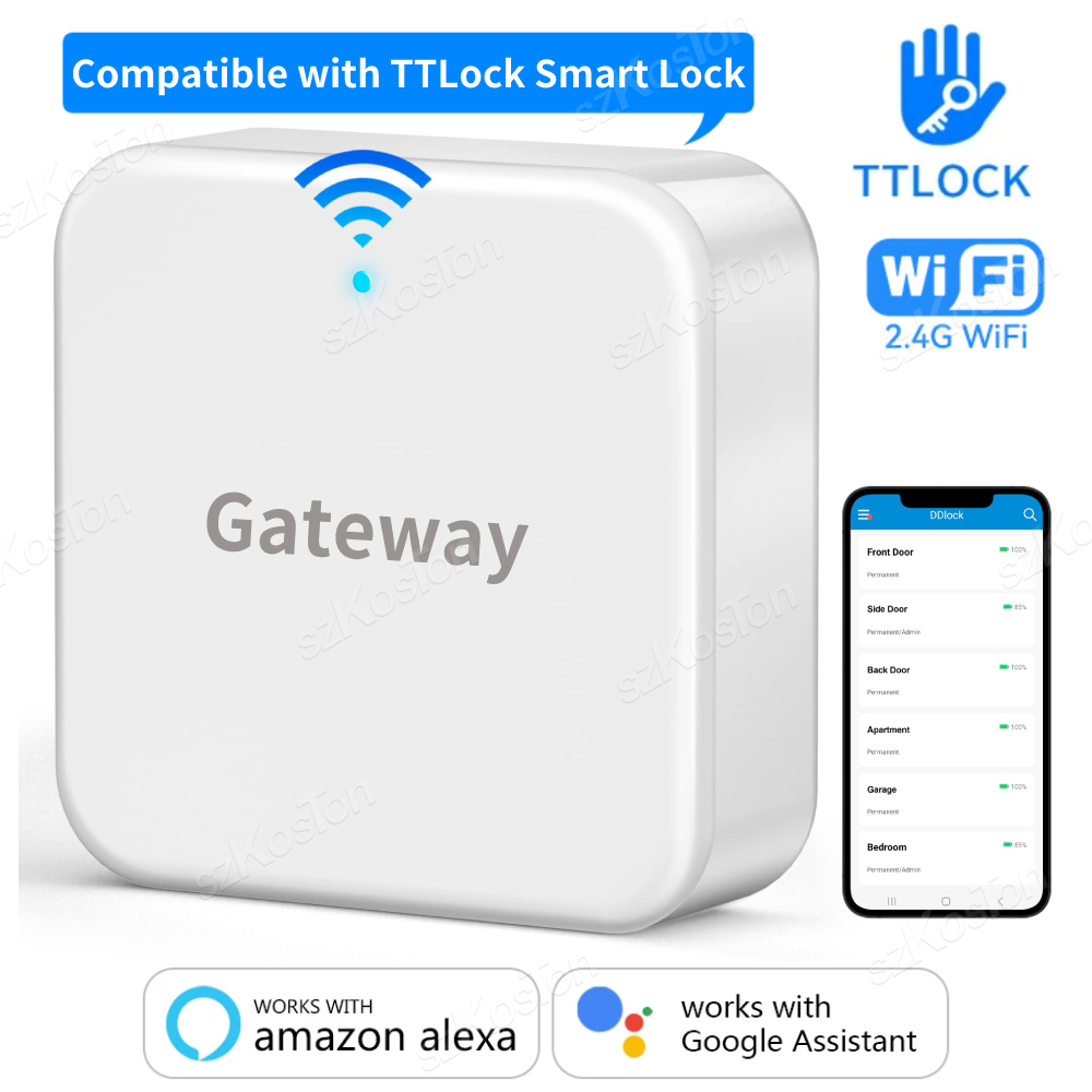 TTLOCK G2 WiFi ゲートウェイ ハブ TTLock スマート ドア ロック APP リモコンと互換性あり Alexa Google Home 用音声コントロールのロックを解除