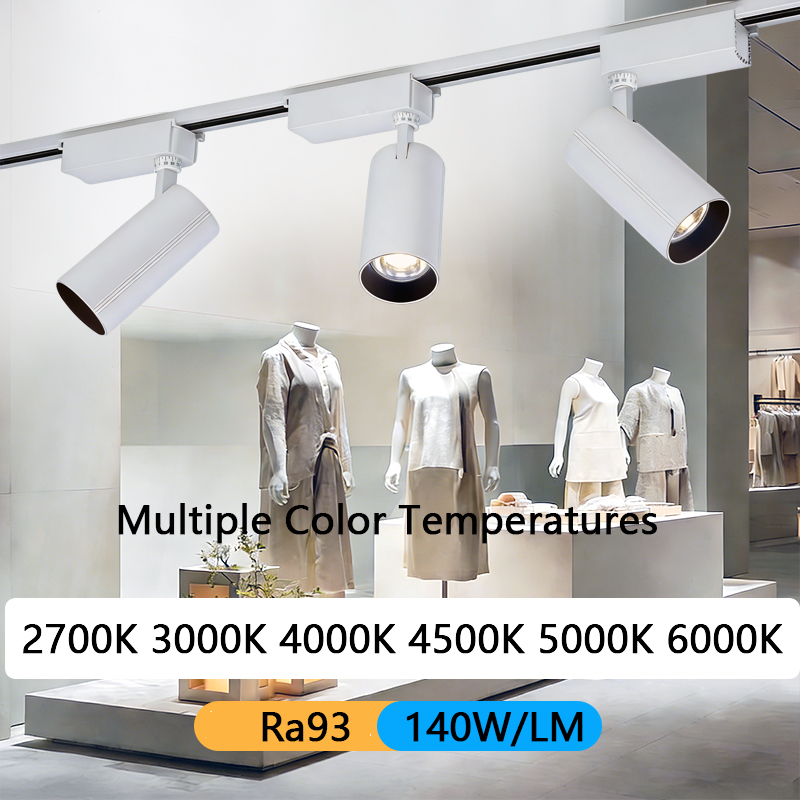 2 ワイヤー Led トラック照明器具 COB トラック照明レール Ra93 AC85-265V Led トラックレールスポットライトレストラン衣料品店ホーム