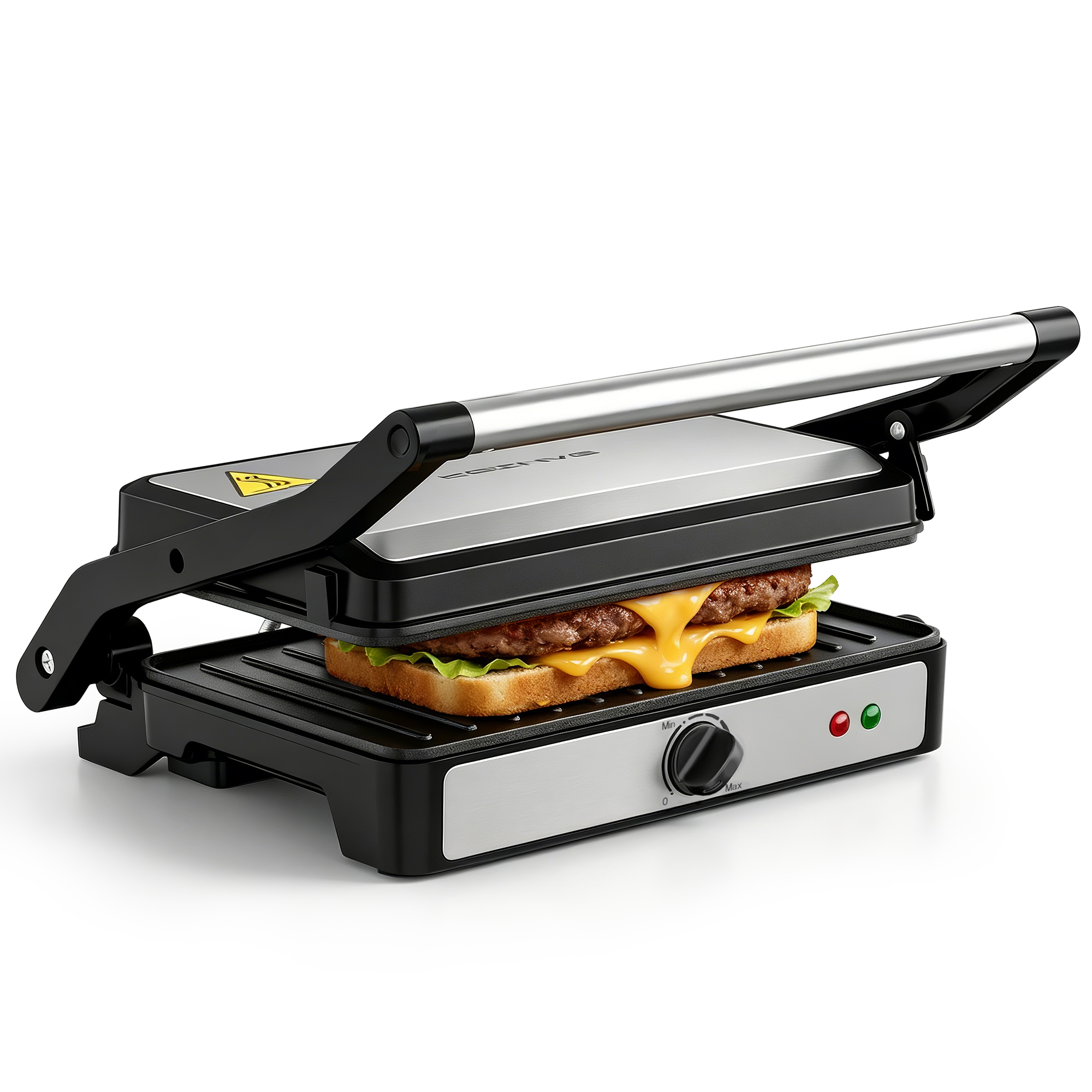 2スライスサンドイッチメーカー、900W屋内グリル