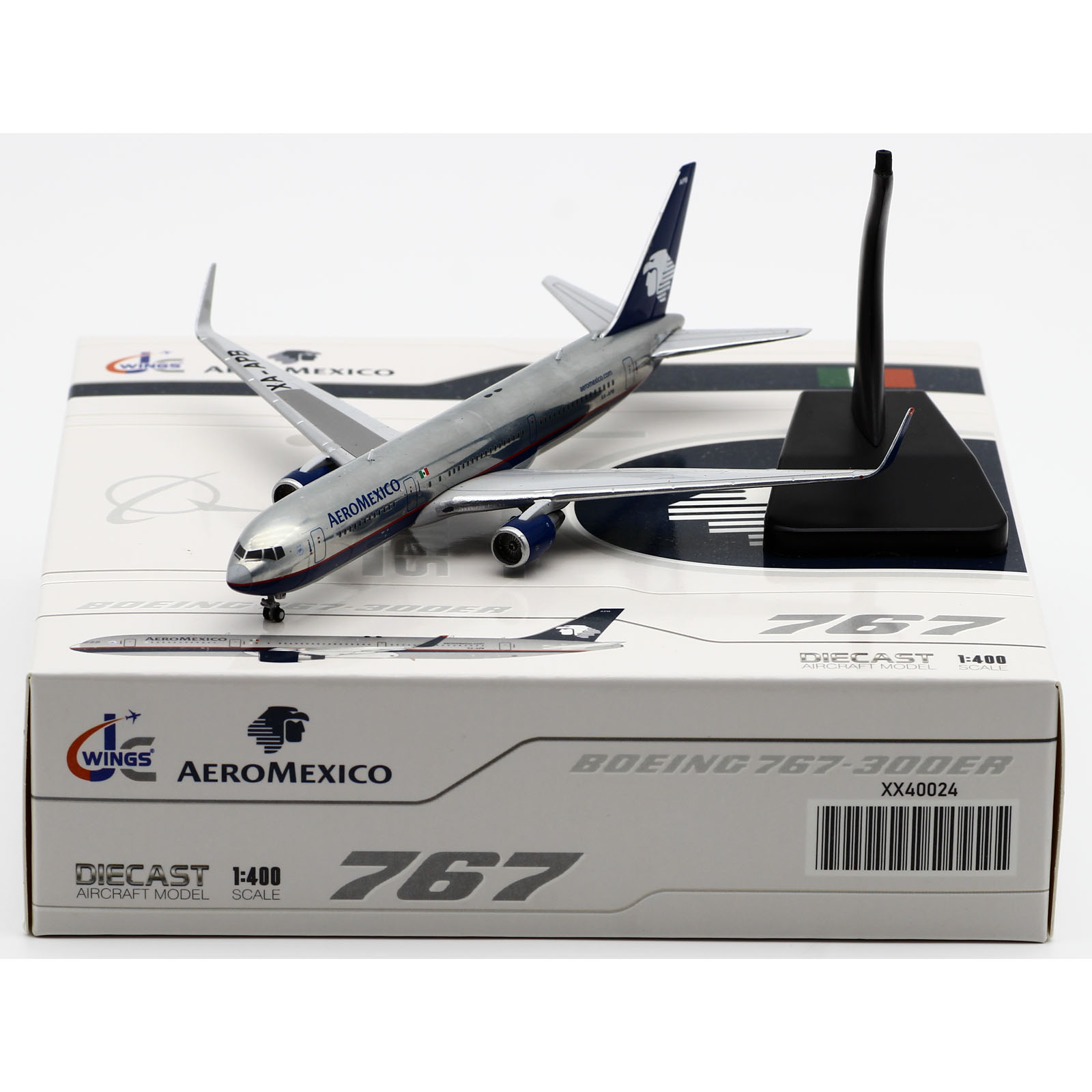 XX40024 合金コレクター飛行機ギフト JC ウィング 1:400 アエロメヒコ航空ウィングレットボーイング 767-300ER ダイキャスト航空機モデル XA-APB