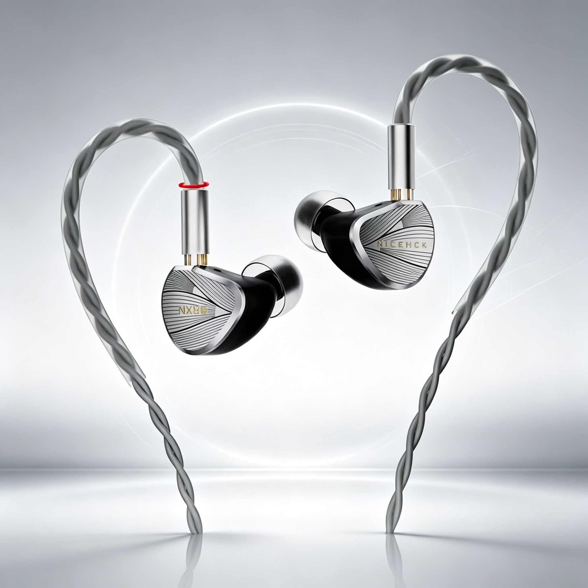 NICEHCK NX8Ti 限定版インイヤーイヤホン 1DD 6BA 1PZT NX シリーズ IEM 交換可能な 2Pin ケーブルチューニングノズルイヤホン