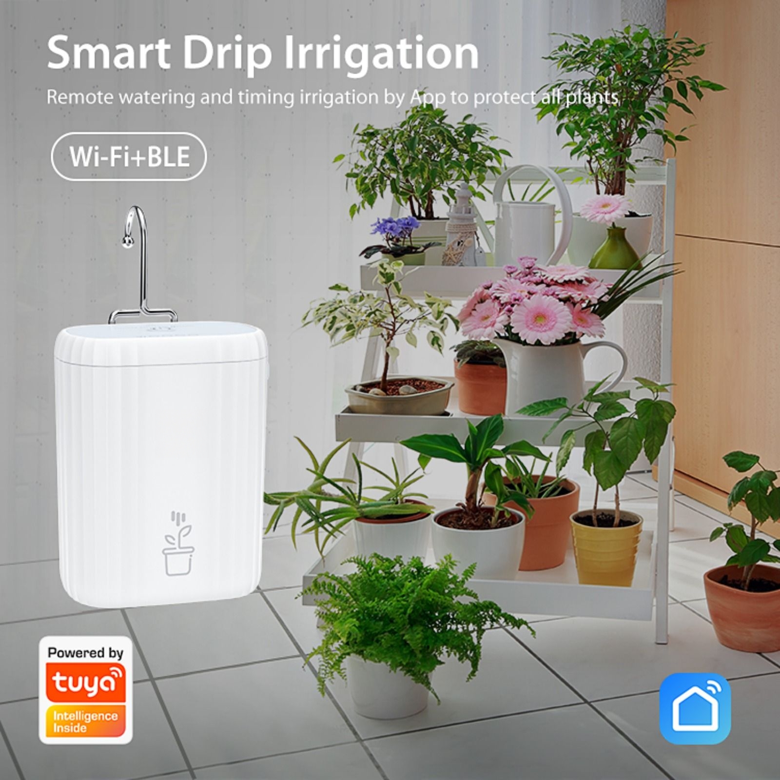 Tuya WiFi スマート点滴灌漑充電式インテリジェント散水装置自動散水ポンプコントローラ花家庭菜園ツール