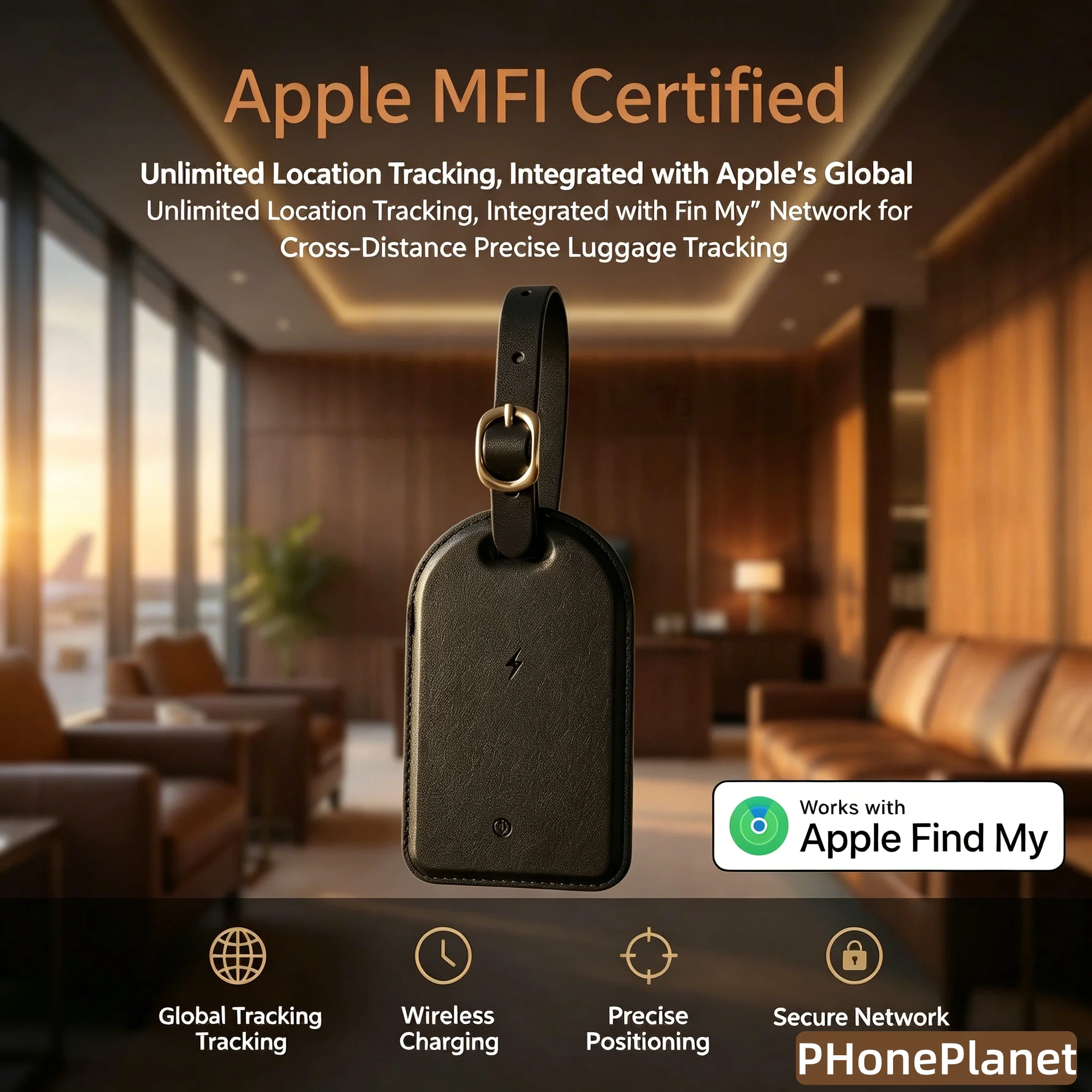 Apple 用 Find My 盗難防止荷物タグロケーターワイヤレス充電スマート紛失防止トラッカースーツケースの位置決め
