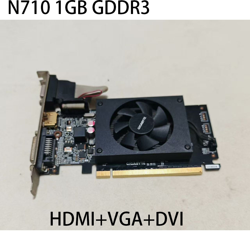710 1GB GDDR3 グラフィックカード 64ビット ビデオカード オリジナル n710 nVIDIA Geforce GPU PCゲーム用 DVI VGA GIGABYTE
