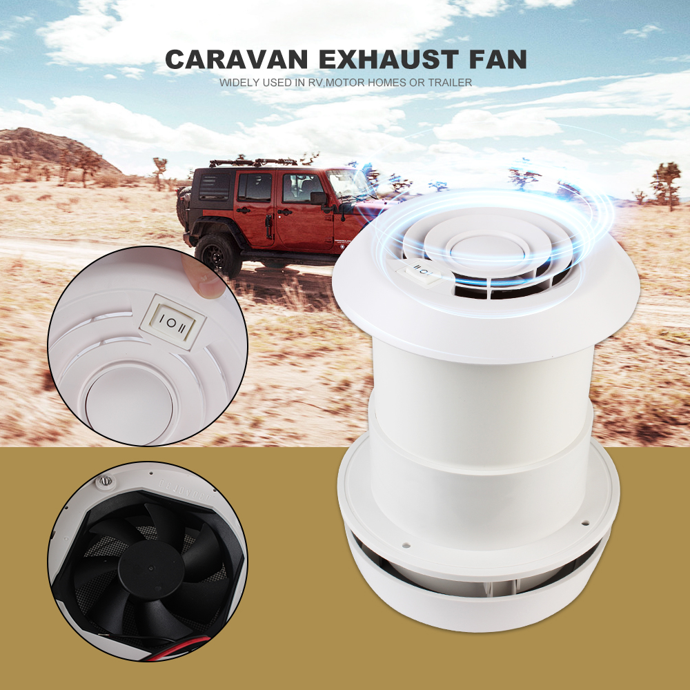 3000/4000RPM 12V 車ファンサイレント/強風エアベント出口キャンピングカーアクセサリー RV トレーラーキャラバン換気排気ファン