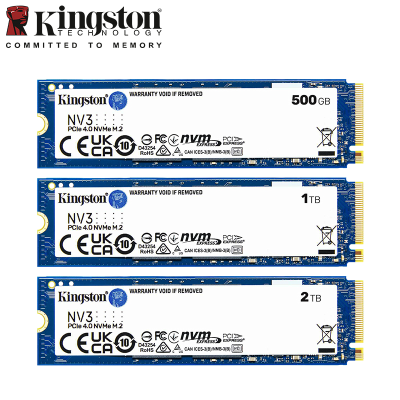 Kingston NV3 PCIe 4.0 M.2 2280 NVMe SSD 内蔵ハードドライブ 500GB 1TB 2TB 最大 6000Mb/s オリジナルソリッドステートドライブハードディスク