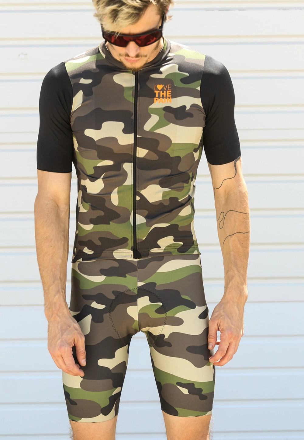 Love The Pain Men's Short Sleeve Jersey Set Bike Bib Shorts Pro Team RAD AS HELL Bike Breathable Cycling Clothing Ciclismo Kit
