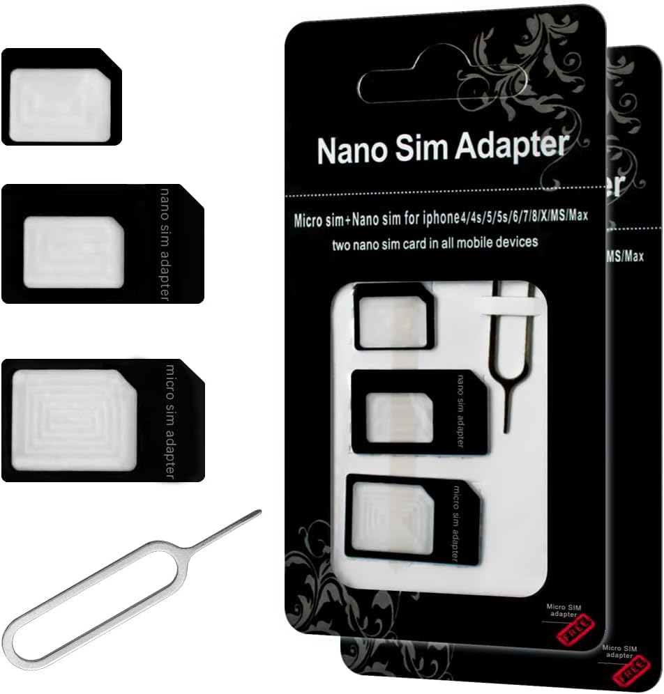 1000 セット 4 で 1 Noosy ナノマイクロ SIM カードアダプタイジェクトピン iPhone 7 6 5 5S サムスン Xiaomi スマートフォン用リテールボックス