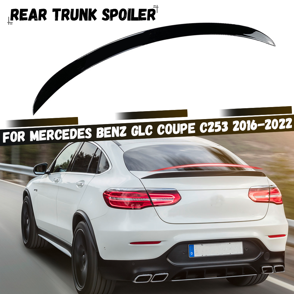 車のリアトランクルーフスポイラースプリッターリアスポイラーキャップリアブーツリップメルセデスベンツ GLC クーペ C253 GLC260 300 2016-2022