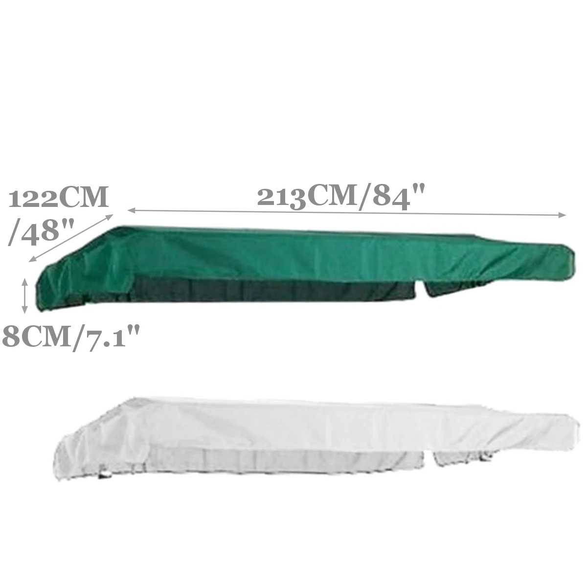 屋外ガーデンスイングチェアキャノピーカバー 213X122cm シェードセイル防水防塵抗 UV テントチェアトップキャノピー交換中庭