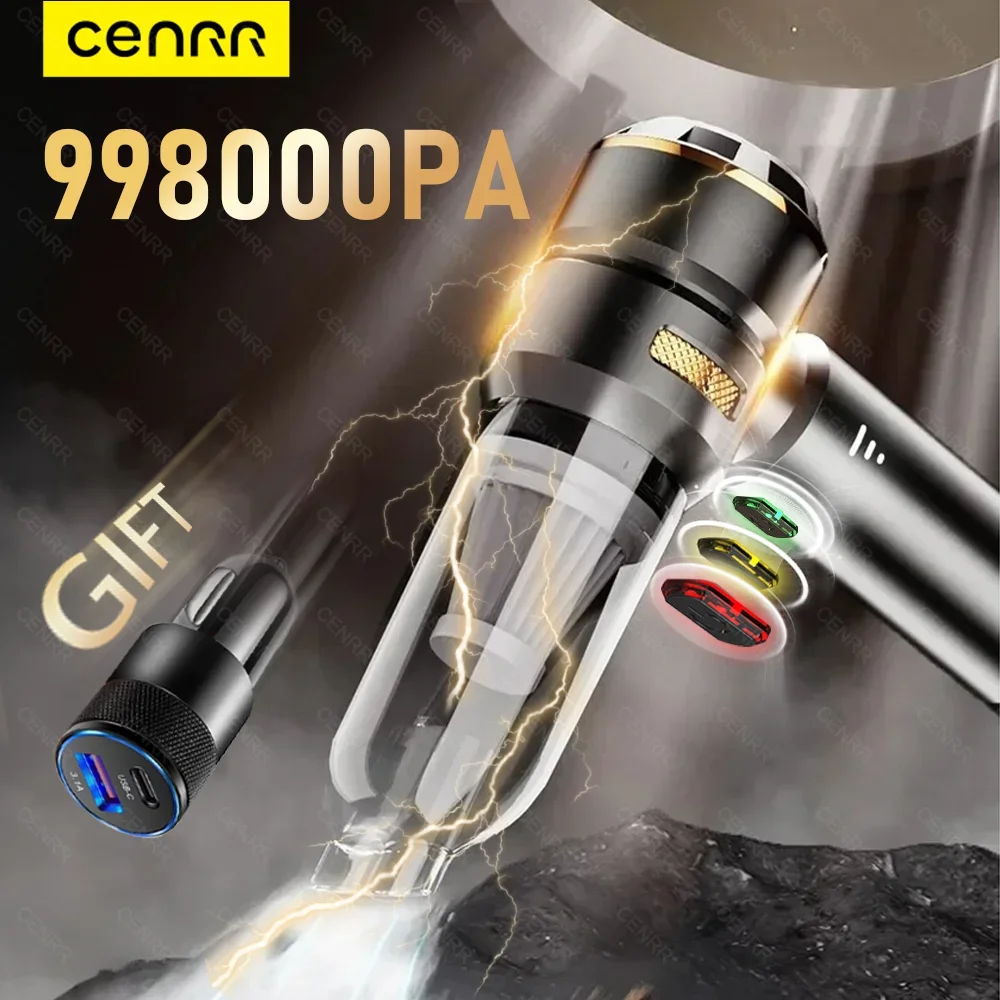 CENRR 998000PA 車の掃除機強力なポータブルコードレス掃除機車のワイヤレスクリーナーロボット洗浄機