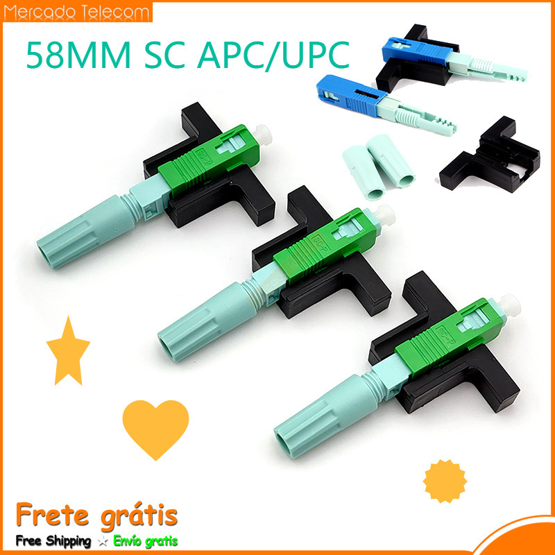 FTTH 58 ミリメートル固定長ブロック LX58 シングルモード SC UPC APC 高速コネクタ FTTH ツール光ファイバコネクタ 50,100,200 個ロット