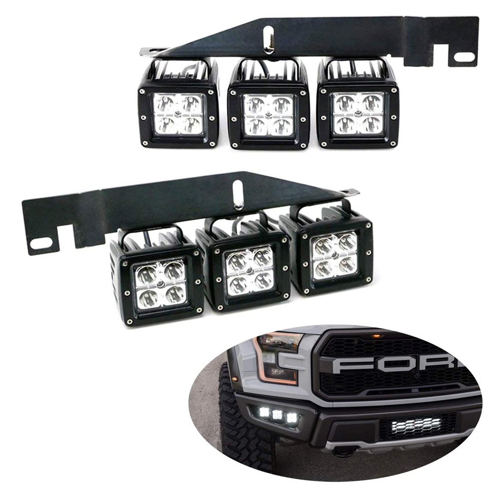 車のフロントバンパー Led フォグランプ取付ブラケット付きフォード F150 SVT ラプター 2017 2018 2019 2020 F-150 アクセサリー