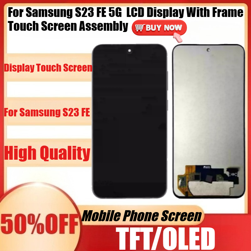 新しい TFT/OLED S23FE ディスプレイタッチスクリーンサムスン S23 FE 5 グラム Lcd ディスプレイフレームタッチスクリーンアセンブリ