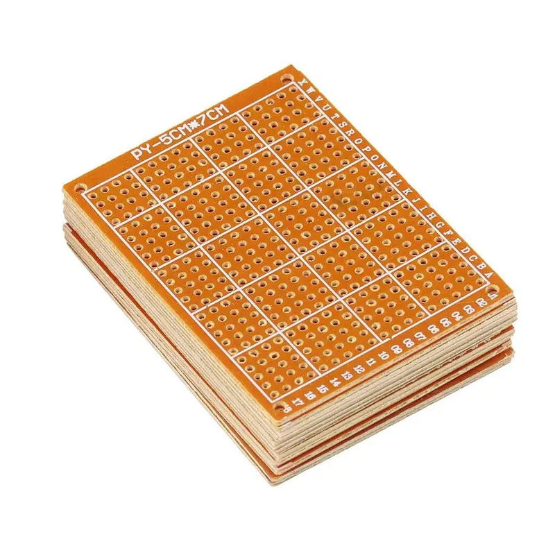 5x7cm片面ユニバーサルPCBプロトタイプボード、電子実験用DIYはんだ付け回路基板